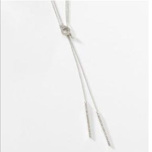 Pave Stick Lariat Necklace